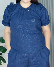 Load image into Gallery viewer, Chelsea Eyelet Navy blue Coordinates 0015