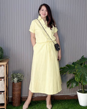 Load image into Gallery viewer, Dahna Premium Linen Yellow  Dress 0259