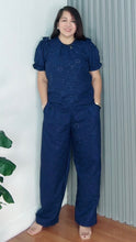 Load image into Gallery viewer, Chelsea Eyelet Navy blue Coordinates 0015
