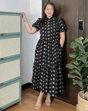 Load image into Gallery viewer, Bianca Black Eyelet  Midi Dress 0241