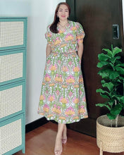 Load image into Gallery viewer, *Andi Drawstring Printed Dress 0034