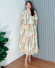 Load image into Gallery viewer, *Dahna Drawstring Printed Dress 0353