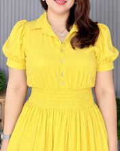 Load image into Gallery viewer, *Diana Maxi Plain Mustard Dress 0117