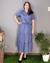 Load image into Gallery viewer, Iris Premium Linen Top and Skirt 0005