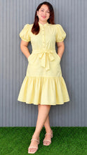 Load image into Gallery viewer, Celeste Cotton Poplin Puff Sleeve Tiered Dress 0005