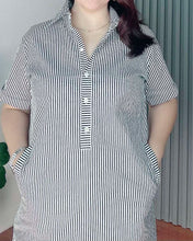 Load image into Gallery viewer, *Denise Striped Black Dress 0102