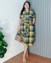 Load image into Gallery viewer, *Elena Checkered Dress 0100