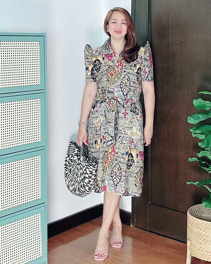 *Amor Filipiñana Printed Dress 0009
