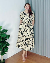 Load image into Gallery viewer, *Andi Drawstring Printed Dress 0047