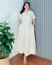 Load image into Gallery viewer, *Lysa Maxi Premium Linen Offwhite Dress 0070