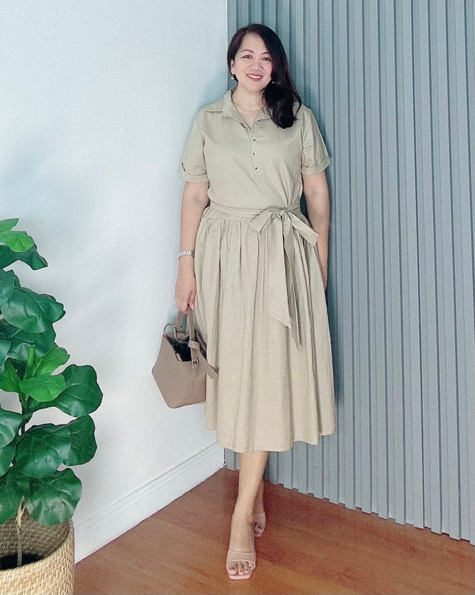 ara linen dress Ara Premium Linen Dress Mocha brown 0009 – Luv-a-Blusa