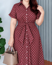 Load image into Gallery viewer, Cleo Polka Premium Cotton Dress 0002