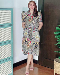 *Amor Filipiñana Printed Dress 0009