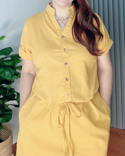Load image into Gallery viewer, *Zoe Plain Mustard Dress 0009