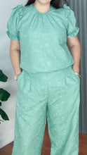 Load image into Gallery viewer, Chelsea Eyelet Sage green Coordinates 0016
