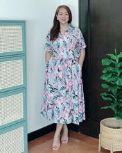 Load image into Gallery viewer, *Dahna Drawstring Printed Dress 0351