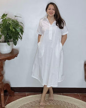 Load image into Gallery viewer, Luna Plain White Dress 0006