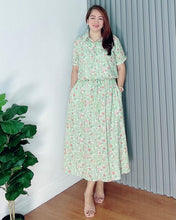 Load image into Gallery viewer, *Dahna Drawstring Printed Dress 0354