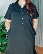 Load image into Gallery viewer, *Harper Plain Black Dress 0004
