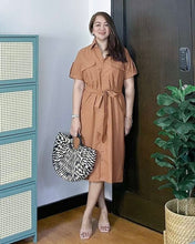 Load image into Gallery viewer, *Elena Premium Cotton Acid Linen Dress 0087