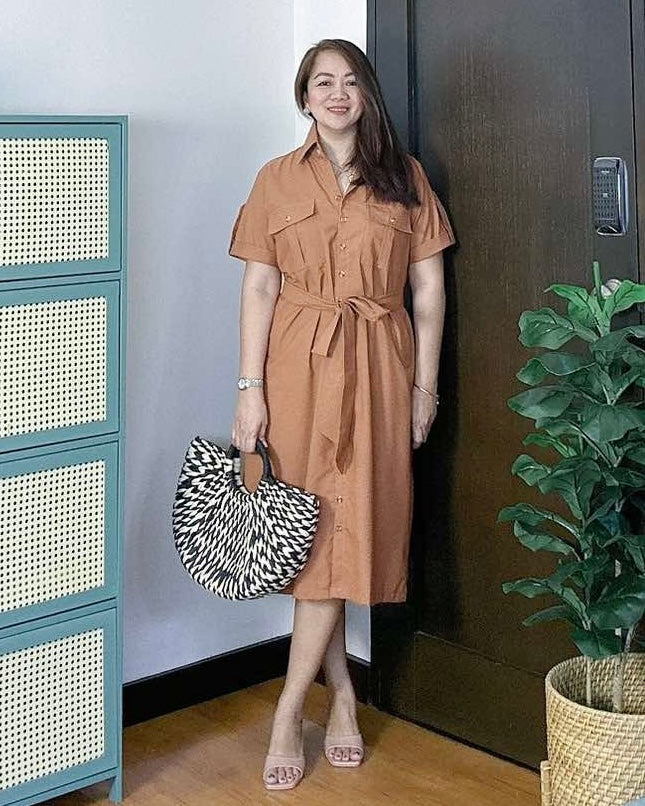 *Elena Premium Cotton Acid Linen Dress 0087