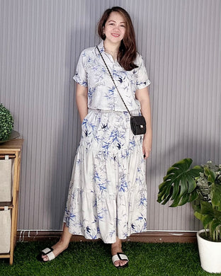 Iris Printed Top and Skirt 0007