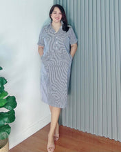 Load image into Gallery viewer, *Denise Striped Blue Dress 0101