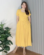 Load image into Gallery viewer, *Aubrey Plain Mustard Dress 0151
