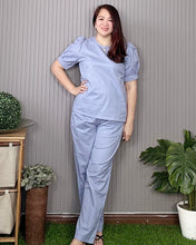 Load image into Gallery viewer, Kendra Premium Linen Pastel Blue Coordinates 0106