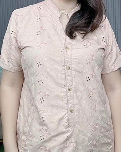 Bea Eyelet Brown Dress 0367