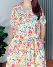 Load image into Gallery viewer, *Dahna Drawstring Printed Dress 0357