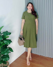 Load image into Gallery viewer, Belle Plain Cotton Linen Dress 0008