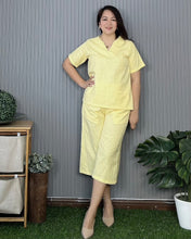 Load image into Gallery viewer, Ada Plain Yellow Premium Linen Coordinates 0017