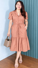 Load image into Gallery viewer, Lizzie Mauve Cotton Poplin Dress 0003