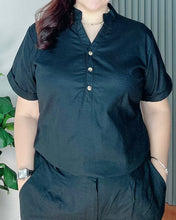 Load image into Gallery viewer, *Vinna Premium Linen Black Coordinates 0012