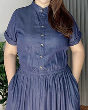 Load image into Gallery viewer, *Selena Plain Soft Denim Maxi Dress 0039
