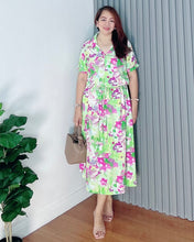Load image into Gallery viewer, *Dahna Drawstring Printed Dress 0356
