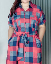 Load image into Gallery viewer, *Elena Checkered Dress 0099