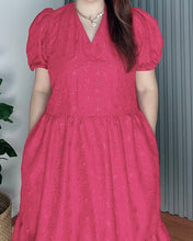 Load image into Gallery viewer, *Ariana Red Cotton Eyelet Dress 0097