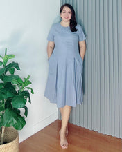 Load image into Gallery viewer, Belle Premium Linen Pastel blue Dress 0019