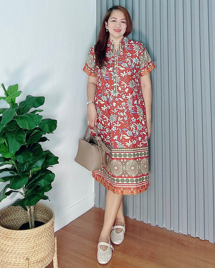 *Bea Printed Dress 0446