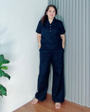Load image into Gallery viewer, *Vinna Premium Linen Navyblue Coordinates 0013
