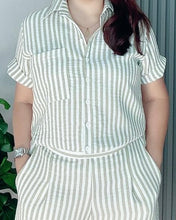 Load image into Gallery viewer, *Monique Stripe Laurel Linen Coordinates 0026
