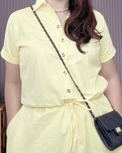 Load image into Gallery viewer, Dahna Premium Linen Yellow  Dress 0259