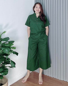 *Justine Green Premium Linen Coordinates 0020