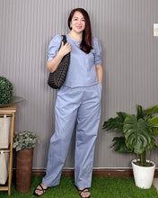 Load image into Gallery viewer, Kendra Premium Linen Pastel Blue Coordinates 0106