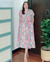 Load image into Gallery viewer, *Andi Drawstring Printed Dress 0036