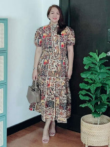 *Bianca Maxi Printed Dress 0256