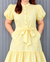 Load image into Gallery viewer, Celeste Cotton Poplin Puff Sleeve Tiered Dress 0005