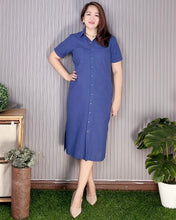 Load image into Gallery viewer, Nica Plain Blue  Dress  0068